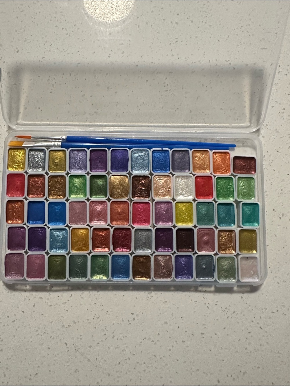 Multicolor 60-Color Watercolor Palette - Office or Home Art Or On The Go